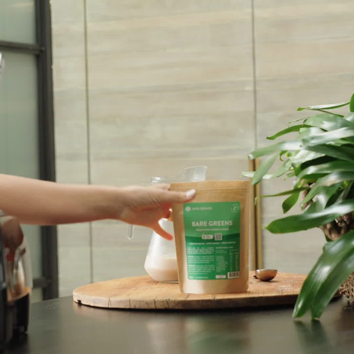 Bare Blends ad. Angle: Wholefood blends: here is exactly what goes in