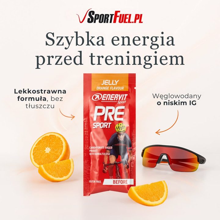 SportFuel.pl ad. Angle: Energy before training: a light pre-sport gel