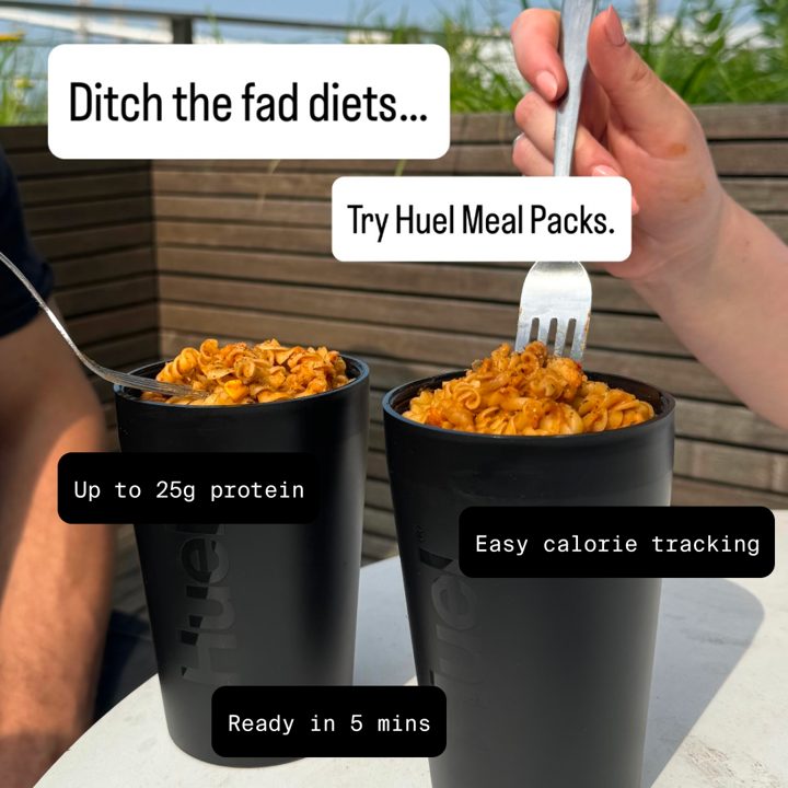 Huel ad. Angle: Don't change your life, just change lunch