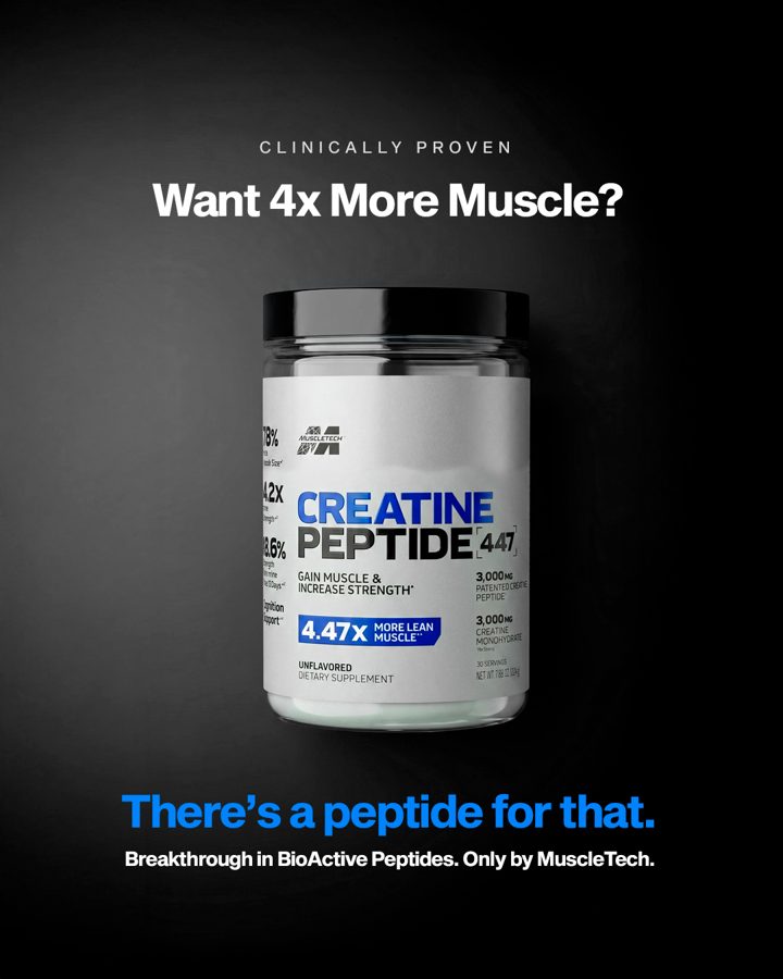 Muscletech ad. Angle: Want four times more muscle?