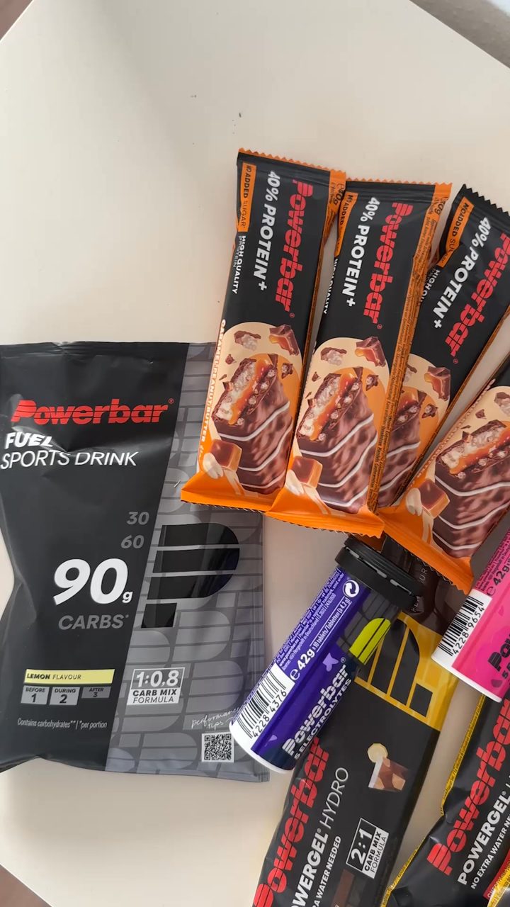 PowerBar ad. Angle: Before, during or after: 40 years of experience in fuelling sport