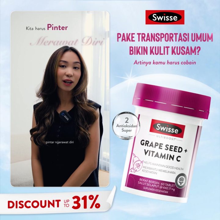 Swisse ad. Angle: Protect your skin from pollution on the street
