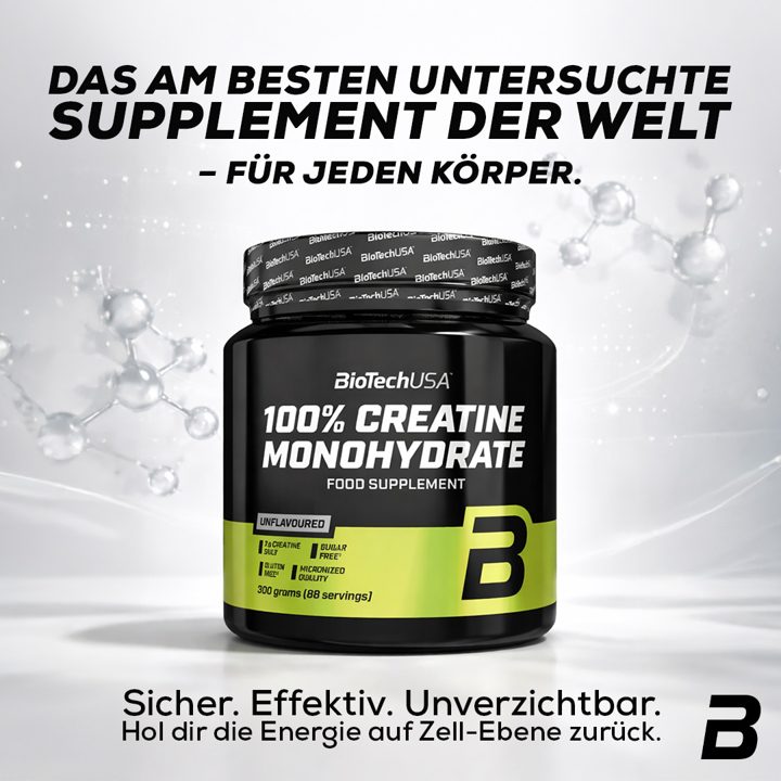 BioTechUSA ad. Angle: The most researched supplement in the world, for every body