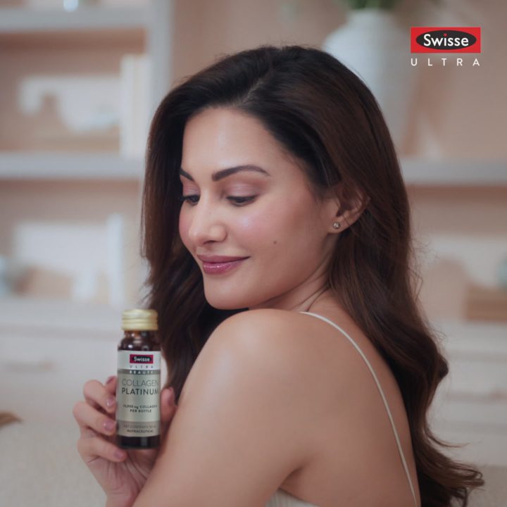 Swisse ad. Angle: A high-strength collagen drink