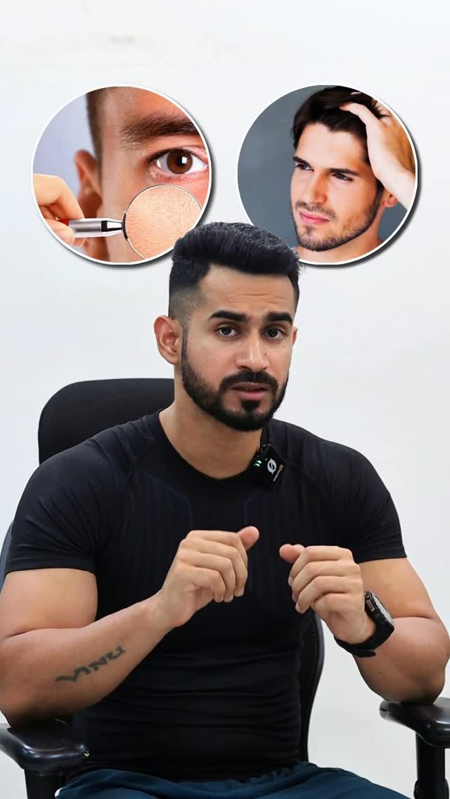 HK Vitals ad. Angle: Men focus on muscle but ignore their skin