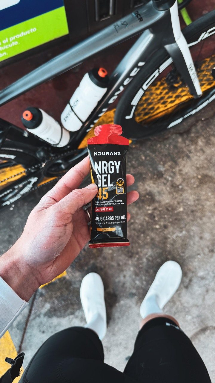 4Endurance ad. Angle: Cyclist creator: well fuelled at training camp in Calp