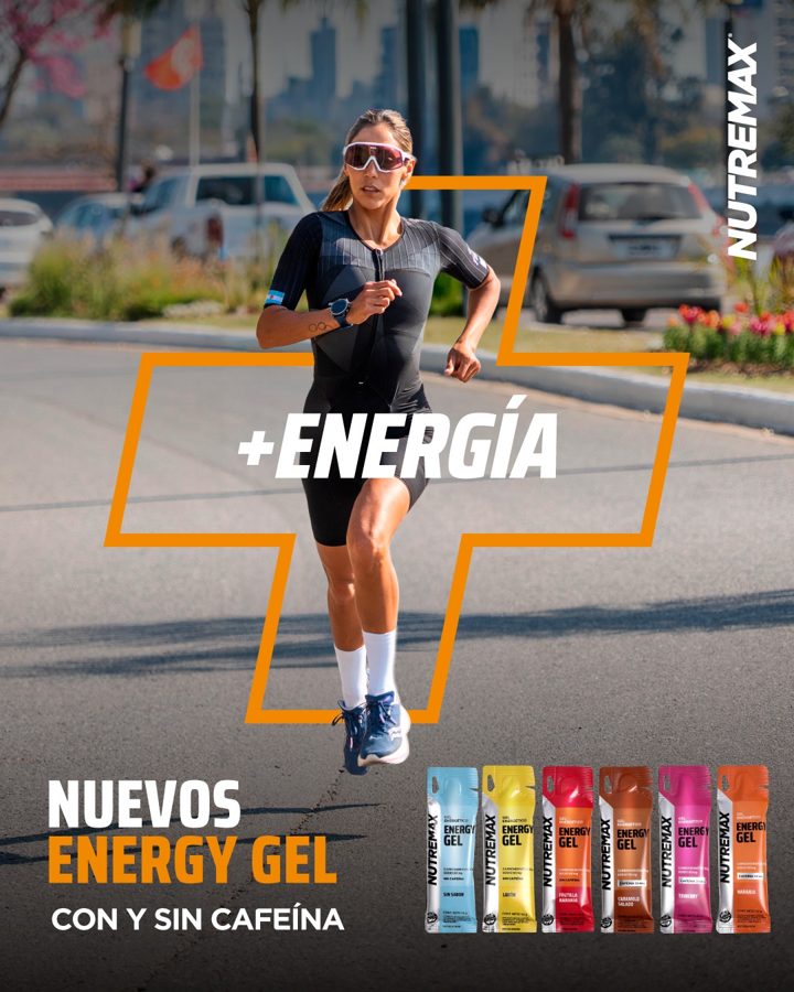 Nutremax ad. Angle: More energy, more options, more control: new gels with more carbs