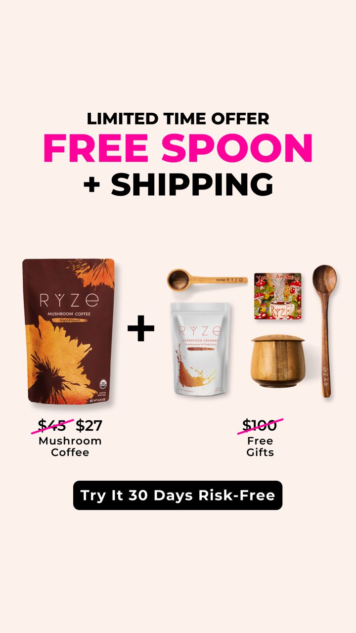 Ryze ad. Angle: Free spoon and free shipping, try it 30 days risk-free