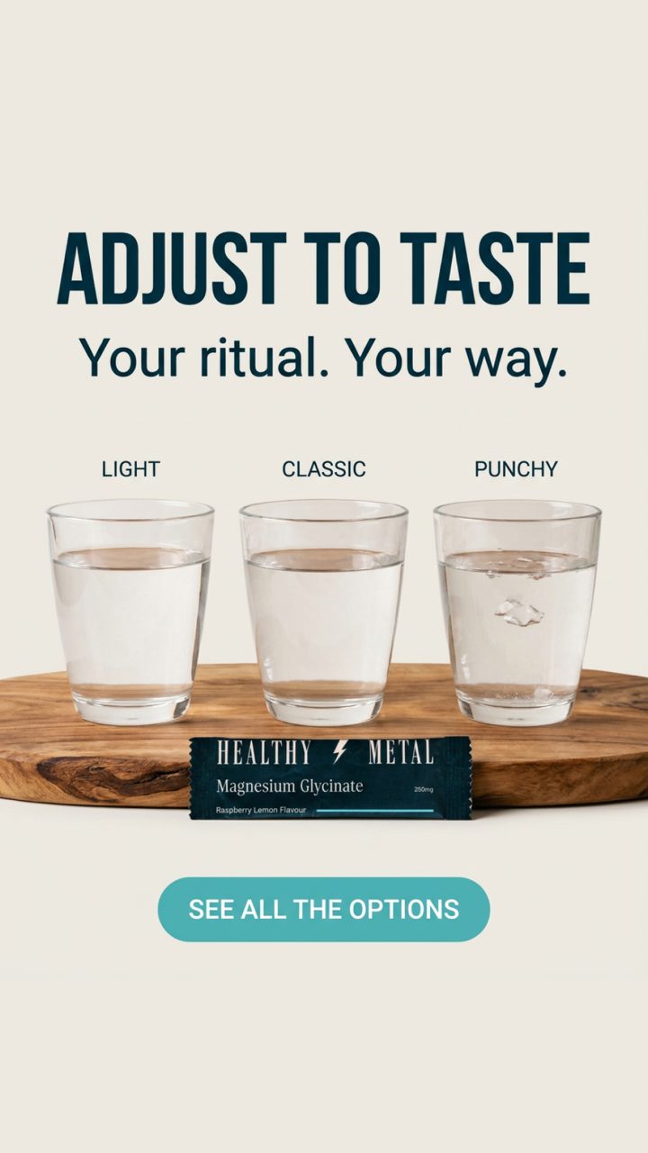 Healthy Metal ad. Angle: Your ritual, your way: three ways to mix it
