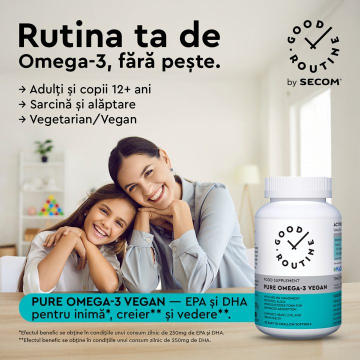 Secom ad. Angle: Your omega-3 routine, without fish